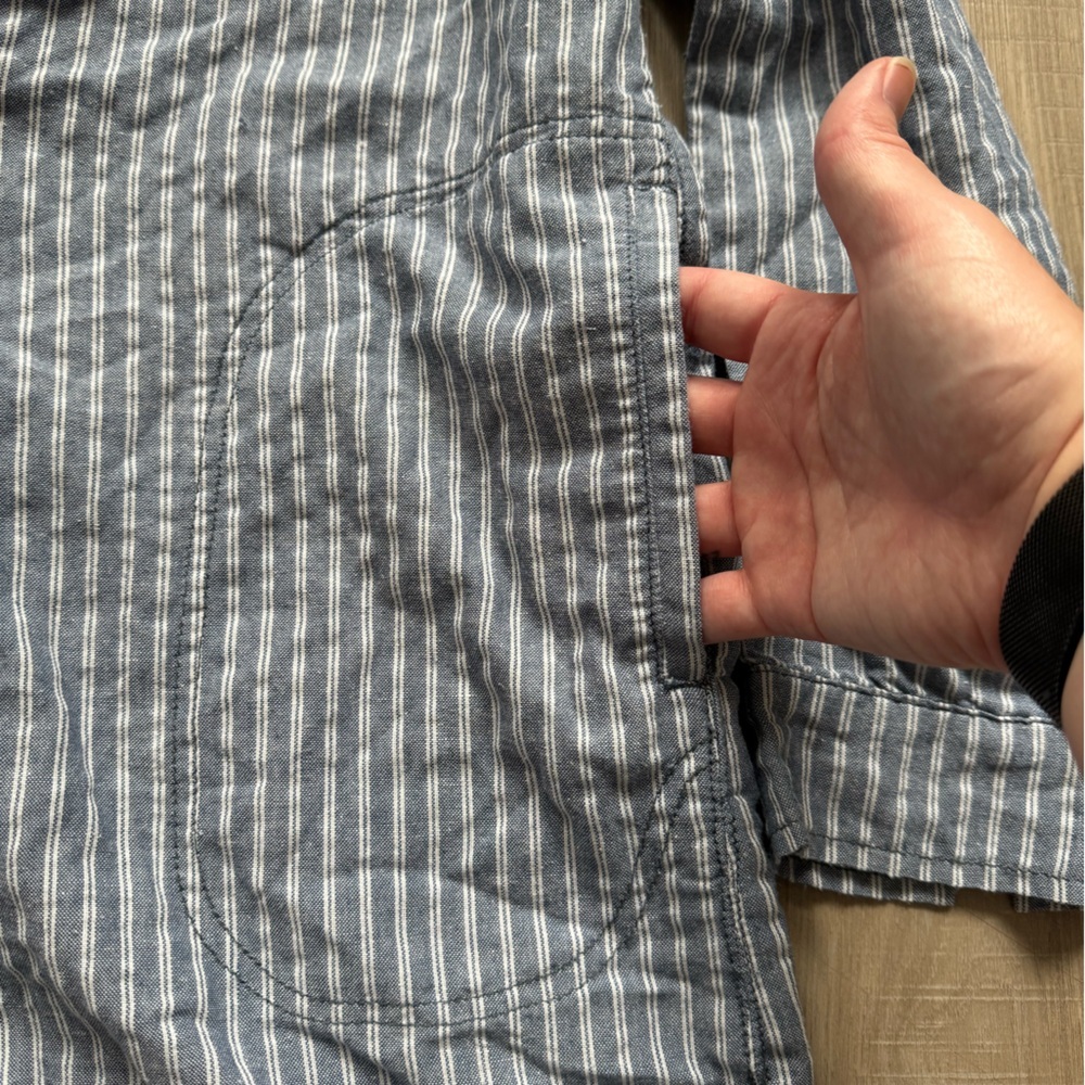 Blank NYC Chambray Striped Tunic/Shirt Dress - Picture 2 of 5